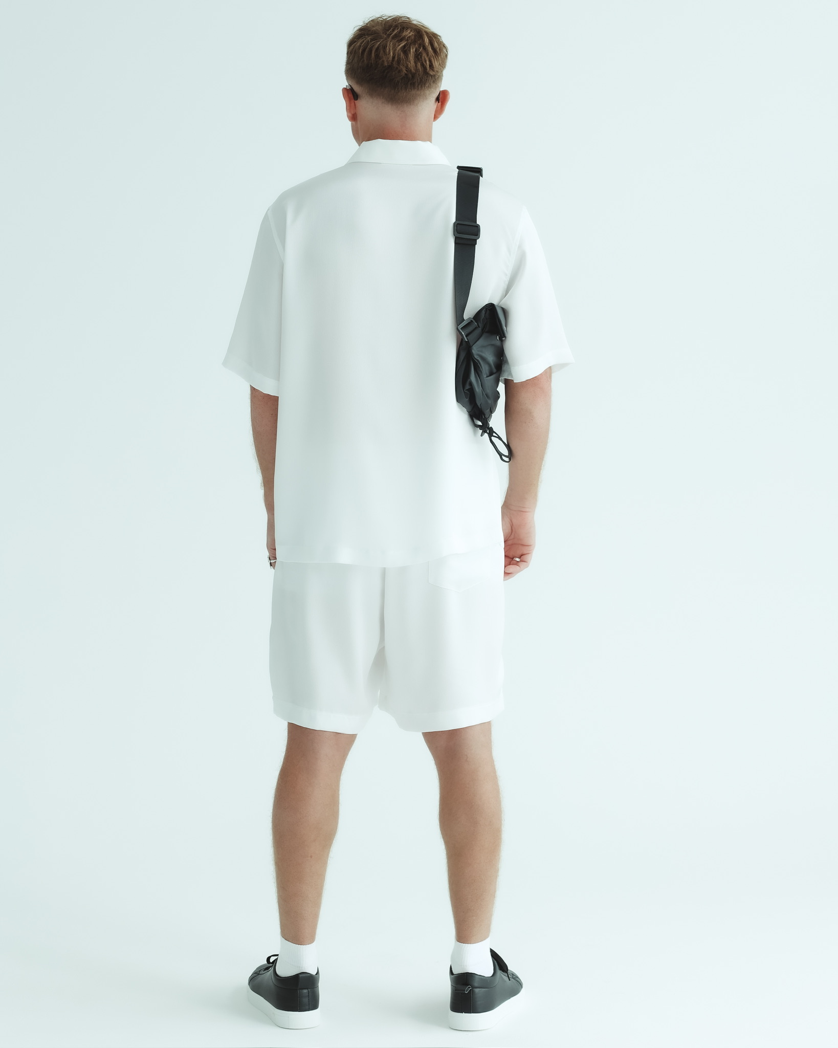 Shorts - white with black line